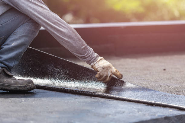 Professional Emergency Waterproofing technician working in Villanova, PA